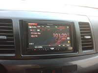 Фотография установки магнитолы Pioneer AVH-P3400DVD в Mitsubishi Lancer X